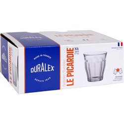 SET 6 VASOS TRANSPARENTE 16CL PICARDIE