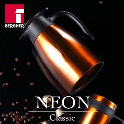 CAFETERA 1,5L EN ACERO INOX COLOR NARANJA BERGNER 