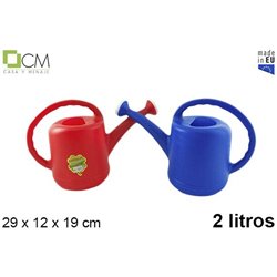 REGADERA PLASTICO COLOR SURTIDO 2 LITROS