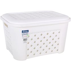 CESTA ROPA C/TAPA 23,6 L ARIANNA BLANCO