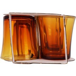 SET 4 VASOS 16CL AMBAR LYS