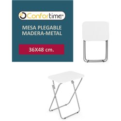 MESA MADERA PLEGABLE 36X48CM WHITE CONFORTIME