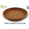 PLATO MACETA ELSA TERRACOTA 50CM