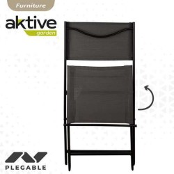 CONJUNTO DE MESA DE TERRAZA PLEGABLE (60X71 CM) + 2 SILLAS DE TEXTILENO (46X82 CM) AKTIVE