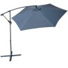 PARASOL EXCÉNTRICO 300 CM CON MÁSTIL DE ALUMINIO 4,2 CM COLOR GRIS