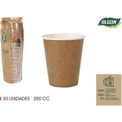 SET-30 VASO CARTON KRAFT 250CC ALGON