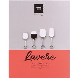 SET 6 COPAS VINO 330CC LAVERE MD