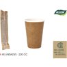 SET-45VASO CARTON KRAFT 220CC ALGON