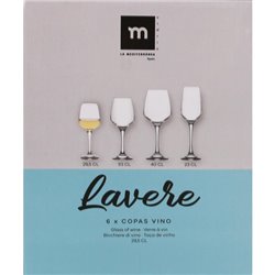 SET 6 COPAS VINO 295CC LAVERE MD