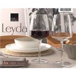 SET 6 COPAS VINO 60CL LEYDA