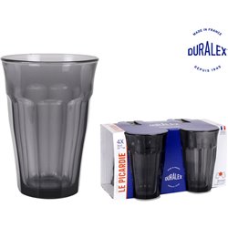 SET 4 VASOS GRIS 360CC PICARDIE