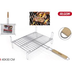 PARRILLA BBQ CR-WOOD C/PATAS 40X30CM ALGON BBQ