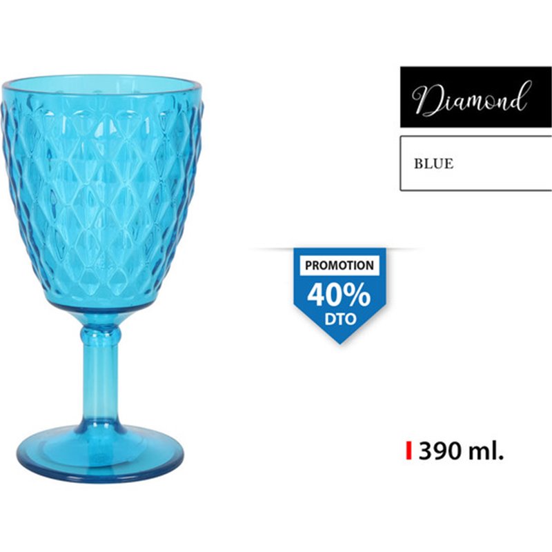 COPA 390ML PS BLUE DIAMOND