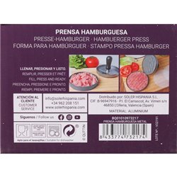 PRENSA HAMBURGUESA METAL QUTTIN