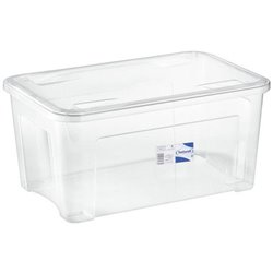 CAJA ALMACENAJE 43 L C/TAPA COMBI TRANSPARENTE