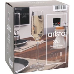 SET 6 COPAS CHAMPAGNE 22CL ARISTO