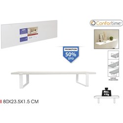 ESTANTE MDF WHITE C/SOP.80X23.5X1.5 CONFORTIME