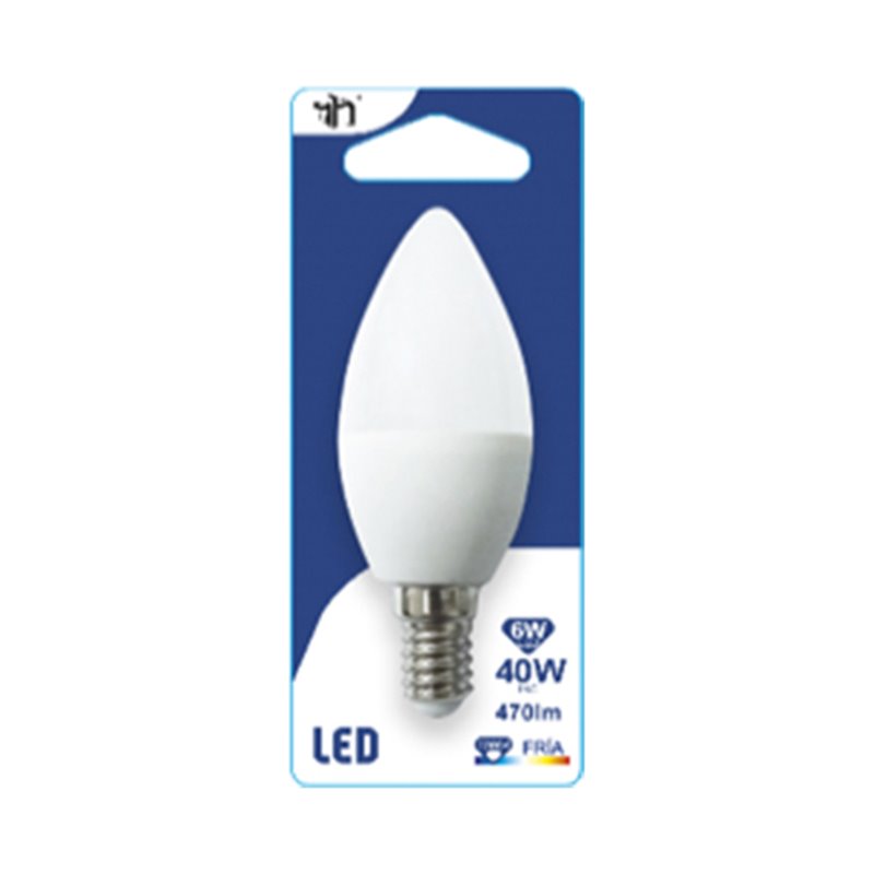 BOMBILLA LED VELA C37 E14 6W (40W) 470LM 6000K 15000H BL.1