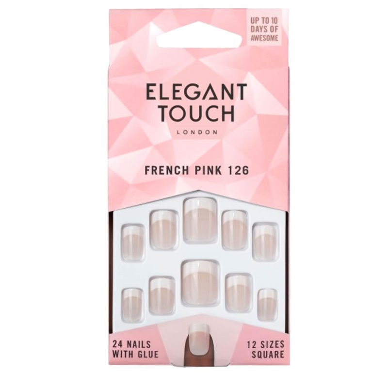 Elegant Touch Natural French Nails 126 Short - unisex