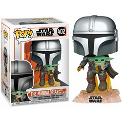 FIGURA POP STAR WARS THE MANDALORIAN MANDO FLYING WITH JET PACK