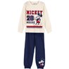 PIJAMA LARGO SINGLE JERSEY MICKEY BEIGE