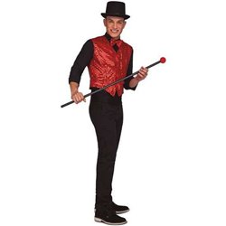 DISFRAZ CHALECO SHOWMAN ROJO TALLA M-L