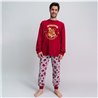 PIJAMA LARGO SINGLE JERSEY HARRY POTTER DARK RED