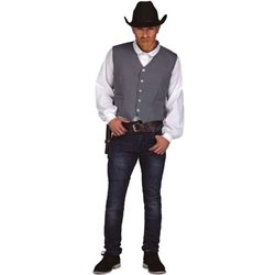 DISFRAZ CHALECO GRIS VAQUERO ML (CHALECO)