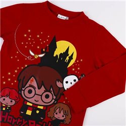 PIJAMA LARGO SINGLE JERSEY HARRY POTTER DARK RED