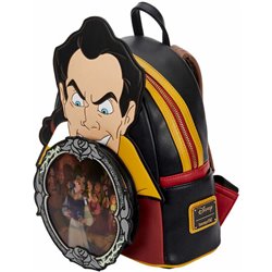 MOCHILA VILLANOS ESCENA GASTON LA BELLA Y LA BESTIA DISNEY LOUNGEFLY 26CM