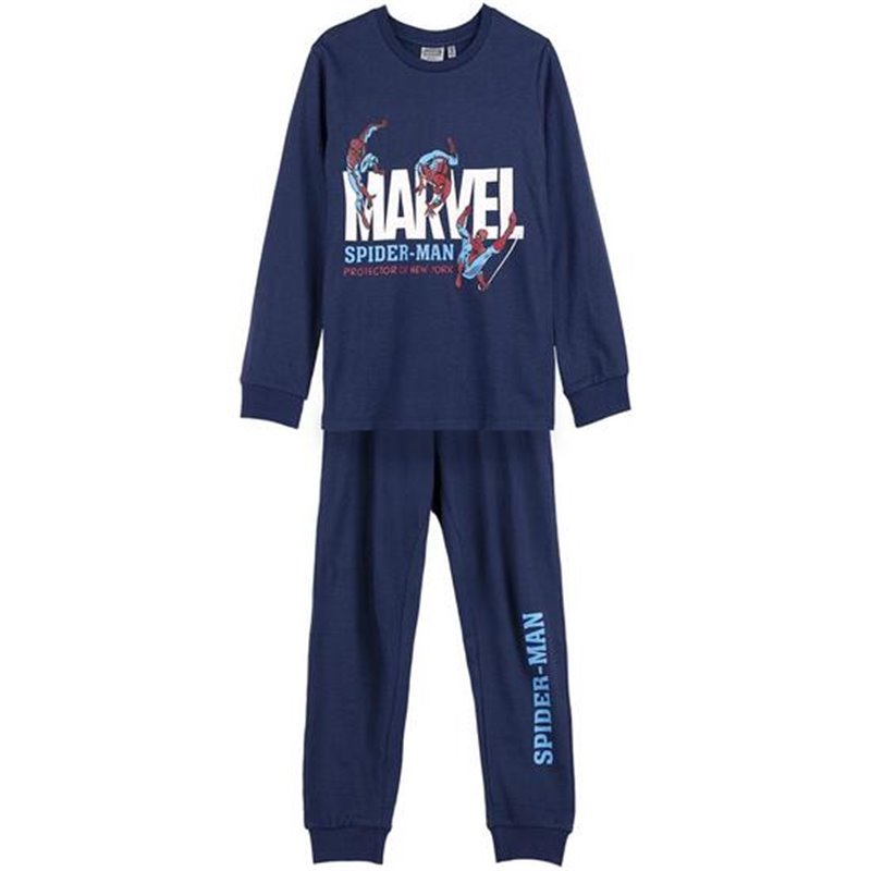 PIJAMA LARGO SINGLE JERSEY SPIDERMAN DARK BLUE