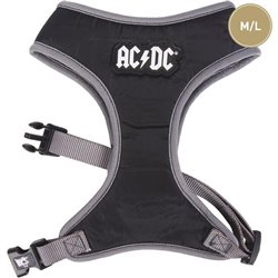 ARNÉS PARA PERROS M/L ACDC BLACK