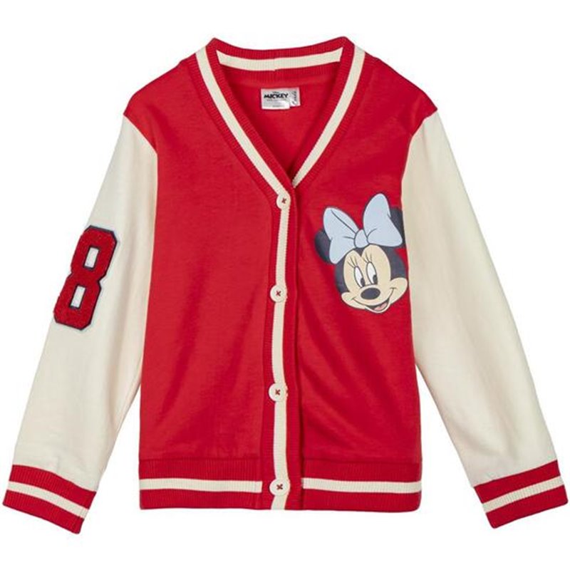 CHAQUETA COTTON BRUSHED BASEBALL MINNIE