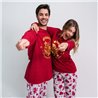 PIJAMA LARGO SINGLE JERSEY HARRY POTTER DARK RED