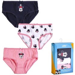 PACK BRAGUITAS SINGLE JERSEY 3 PIEZAS MINNIE MULTICOLOR