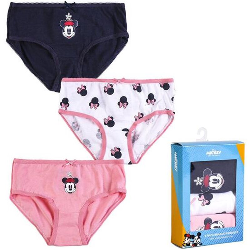 PACK BRAGUITAS SINGLE JERSEY 3 PIEZAS MINNIE MULTICOLOR