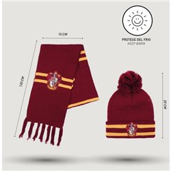 CONJUNTO 2 PIEZAS BUFANDA HARRY POTTER GRYFFINDOR RED