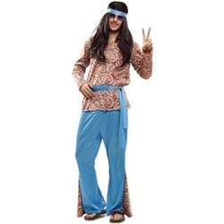 DISFRAZ ADULTO PSYCHEDELIC HIPPIE TALLA M-L