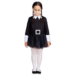 DISFRAZ (VESTIDO) NIÑA SINIESTRA TALLA 5-6 AÑOS