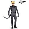 DISFRAZ ADULTO CAT NOIR( CHAQUETA , PANTALÓN, CINTURÓN, GUANTES, ANTIFAZ, PELUCA Y ANILLO). TALLA S