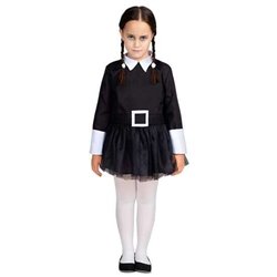 DISFRAZ (VESTIDO) NIÑA SINIESTRA TALLA 10-12 AÑOS