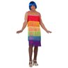 DISFRAZ ADULTO VESTIDO FLECOS RAINBOW TALLA 54