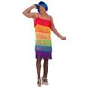 DISFRAZ ADULTO VESTIDO FLECOS RAINBOW TALLA 54