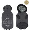 ABRIGO ACOLCHADO PARA PERRO XS ACDC GRAY