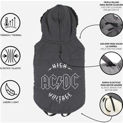 ABRIGO ACOLCHADO PARA PERRO XS ACDC GRAY