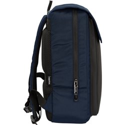 MOCHILA CON SOLAPA PORTATIL 13,3+USB SAFTA BUSINESS "DARK BLUE"