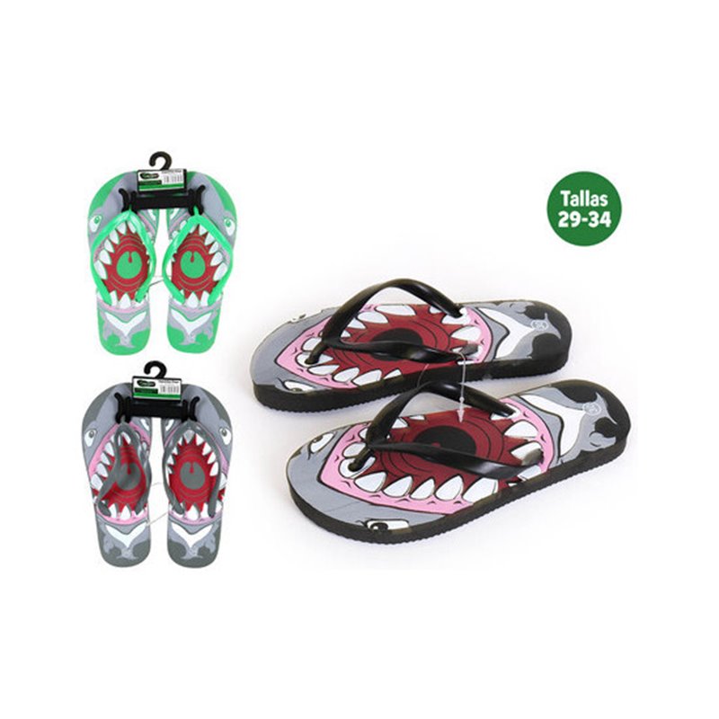 ZAPATILLAS PLAYA NIÑOS TIBURÓN GRIS TALLA 33