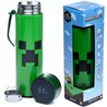 BOTELLA ACERO INOXIDABLE TERMO MINECRAFT TERMOMETRO 450ML