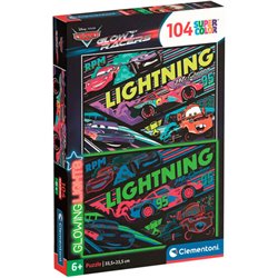 PUZZLE GLOWING CARS DISNEY 104PZS