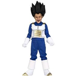 DISFRAZ VEGETA CON CAMISA, CHALECO, PANTALONES, GUANTES Y CUBREBOTAS TALLA 5-6 AÑOS